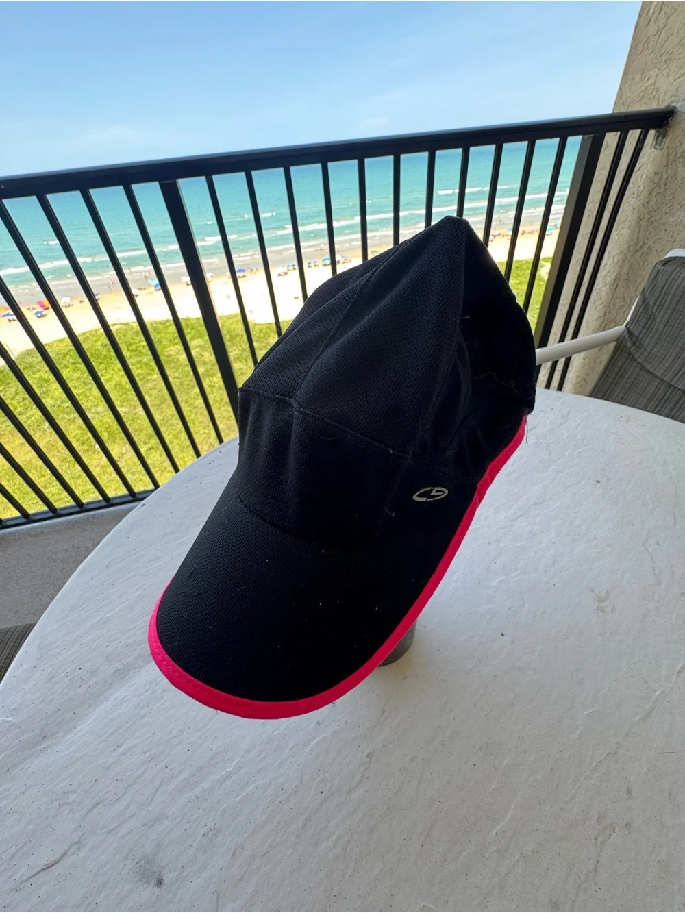 Champion, Black Hat with Bright Pink Trim